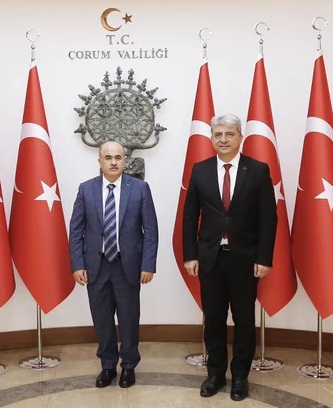 Yeşilırmak Havzası Kalkınma Birliği Birlik Müdürümüz Mustafa Örgüt, Çorum Valiliği Görevine Atanan Sn. Doç. Dr. Zülkif Dağlı Valimizi Ziyaret Etti